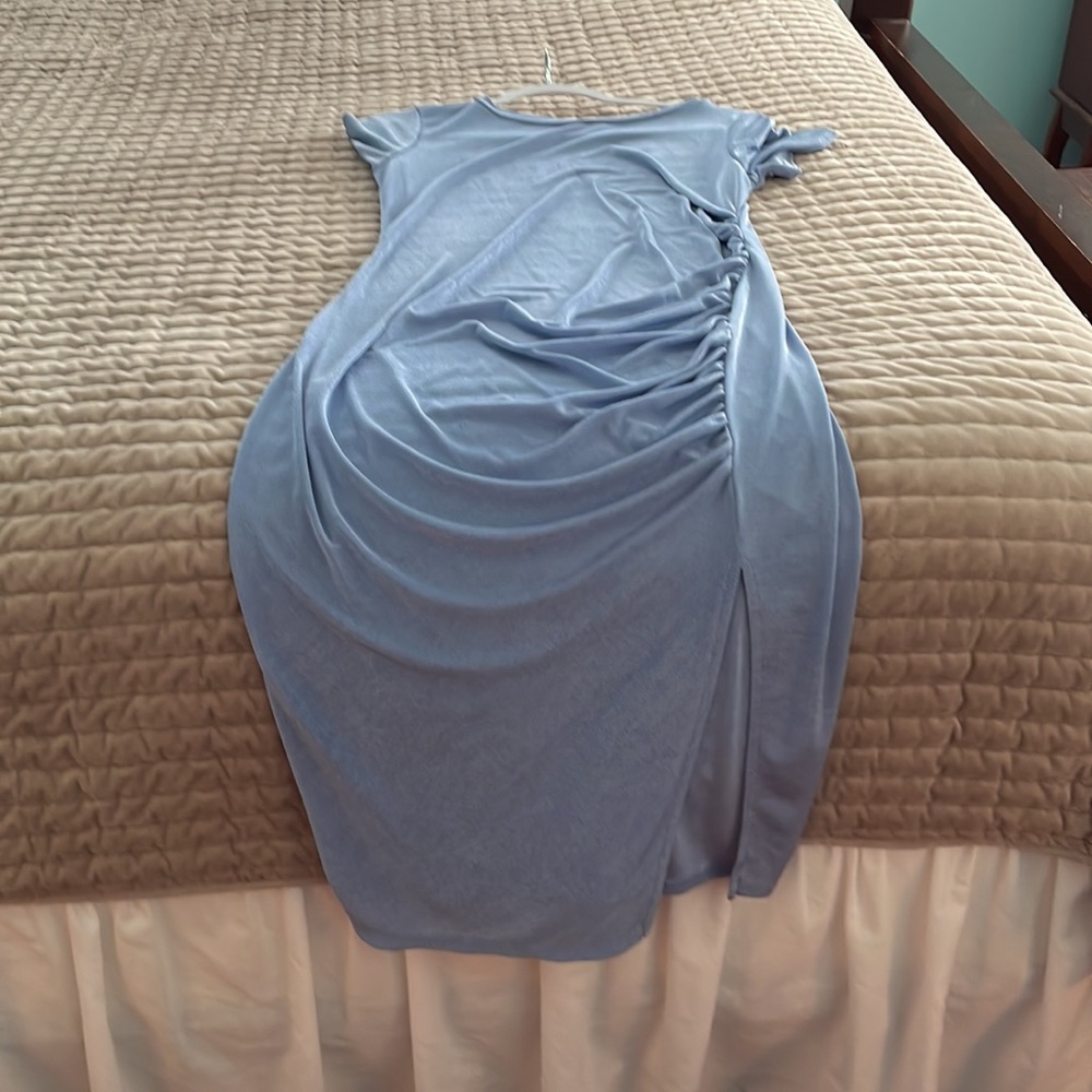 Blue midi dress - Picture 2 of 3